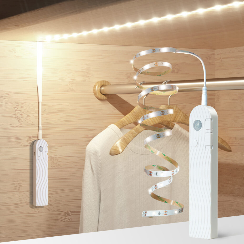 Genopladelig 5V bevægelsesaktiveret LED-strip