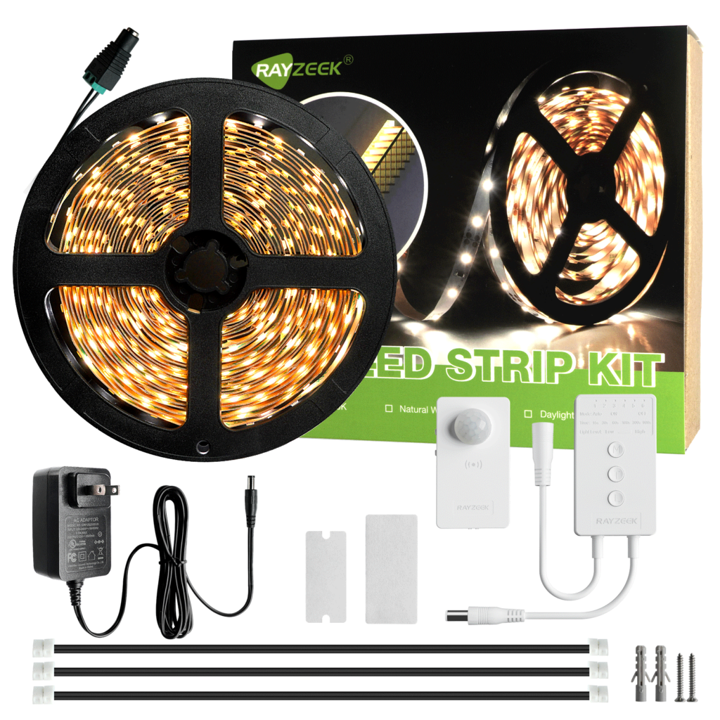 Trådløst controller-sæt med 1X bevægelsessensor og varm hvid LED-strip