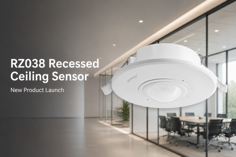 RZ038 recessed ceiling PIR motion sensor new product launch image